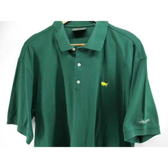 Masters Collection Polo Shirt Green 60s two-ply Mercerized Cotton Men's XL - Picture 2 of 8